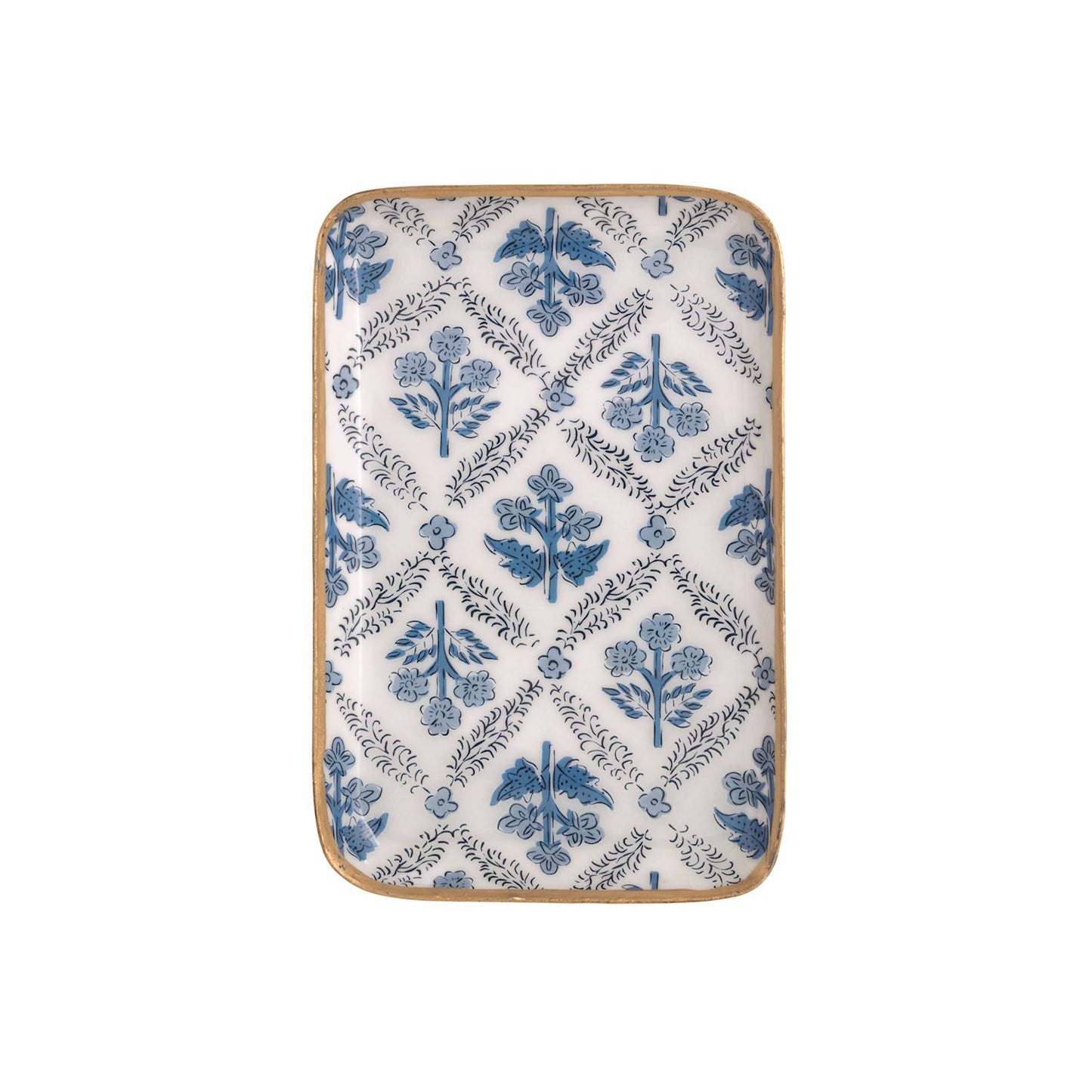 Garden Gold Enamel Trinket Tray