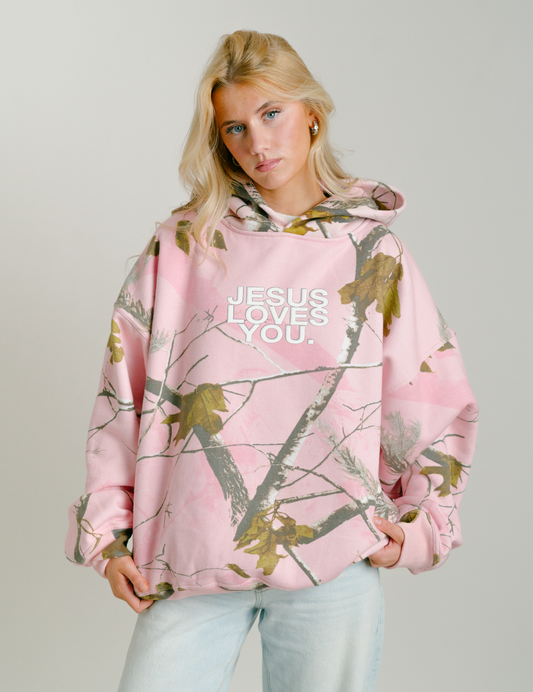 Blush Woodland Camo Hoodie