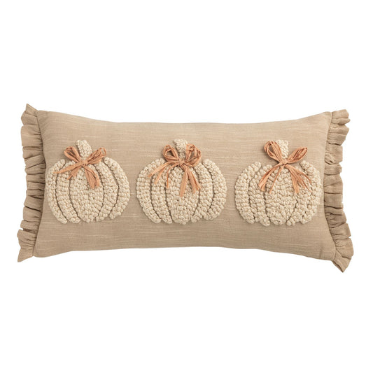 Lumbar White Pumpkin Pillow