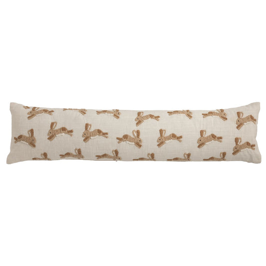 Cottage Garden Embroidered Lumbar Pillow