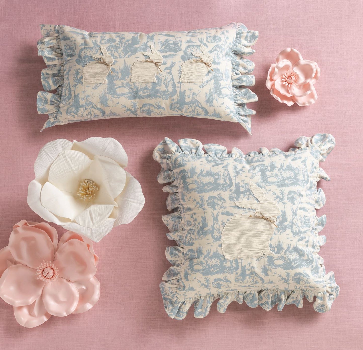 Heirloom Bunny Ruffle Pillow