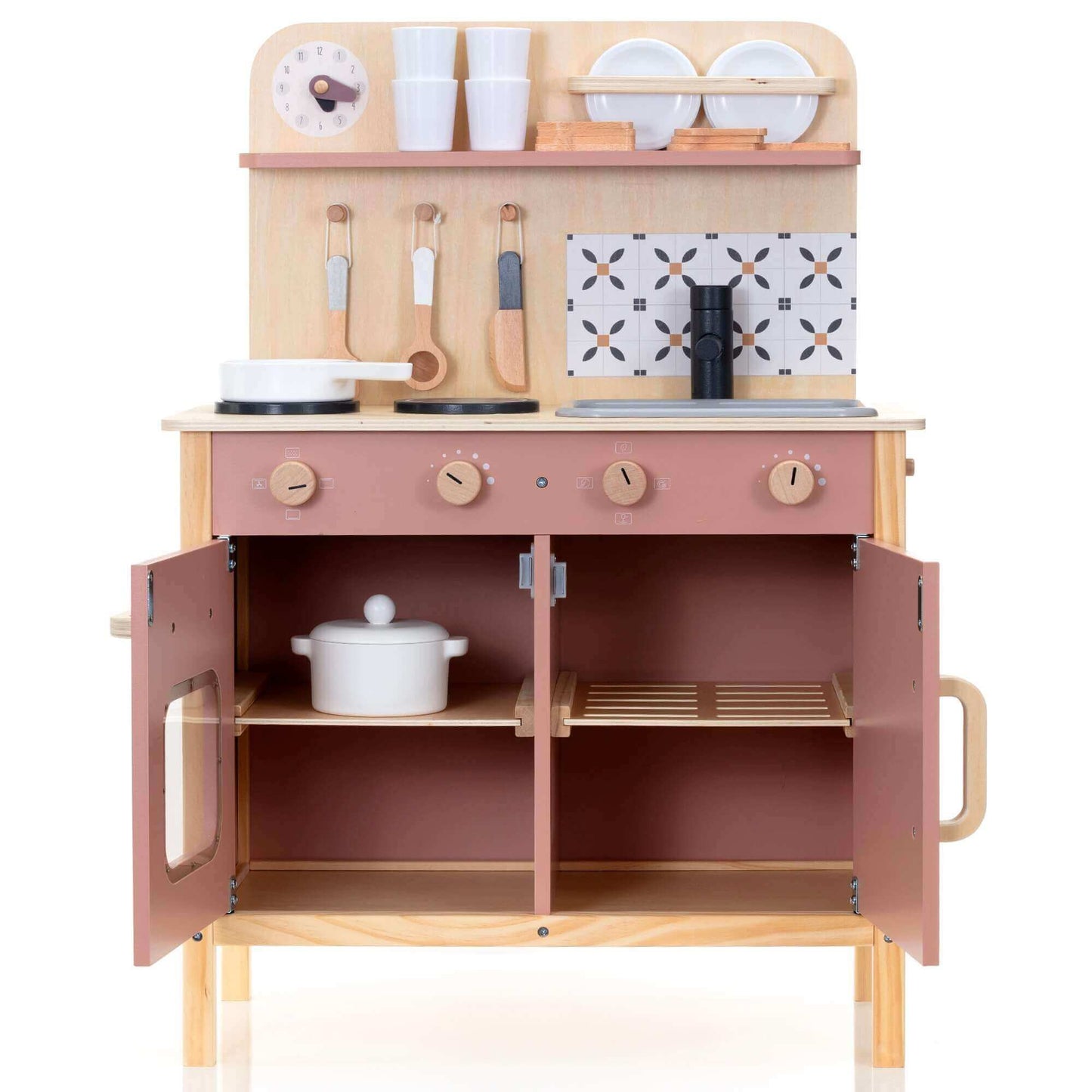 Wooden Play Kitchen Set
