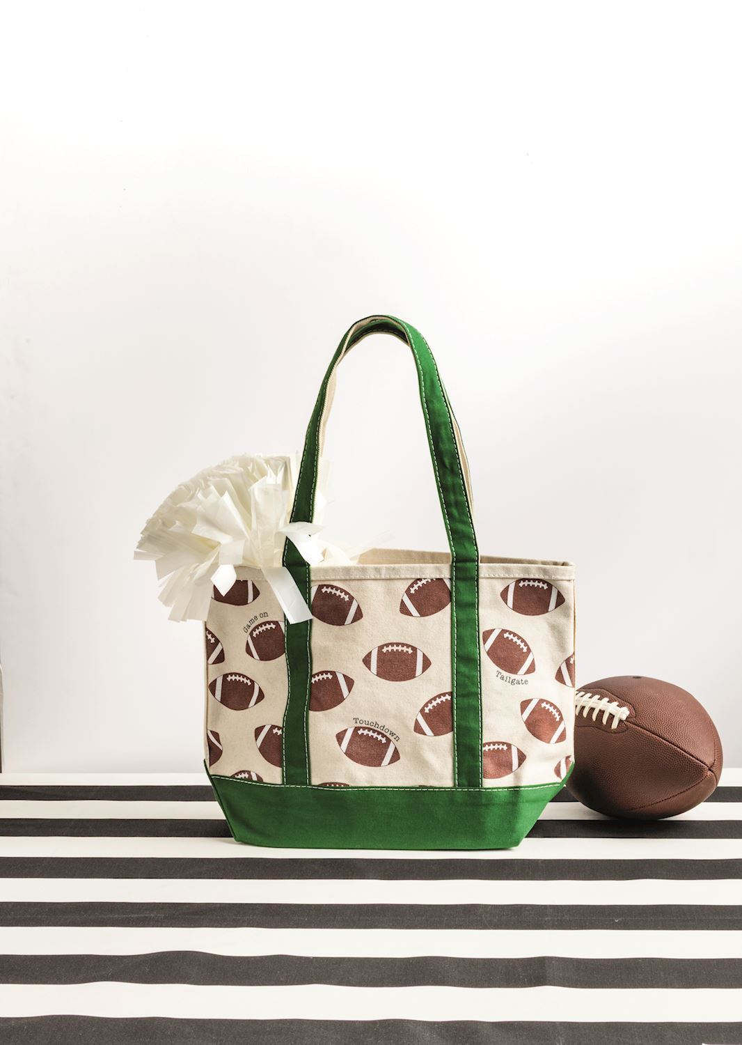 Football Canvas Tote Bag | Game Day Tote