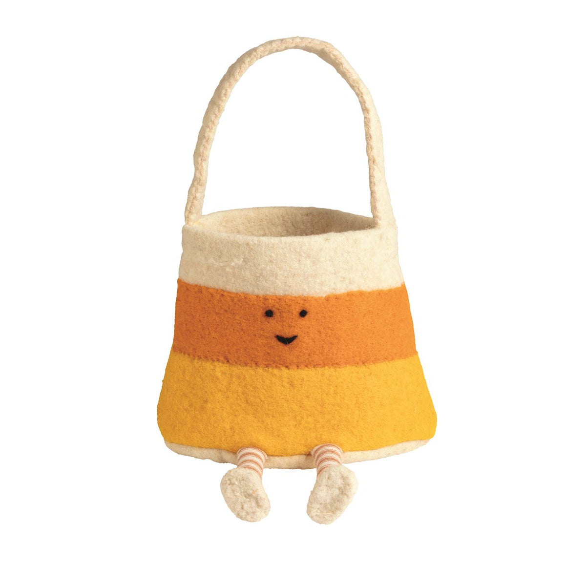Mud Pie Candy Corn Dangle Leg Halloween Treat Bucket for kids
