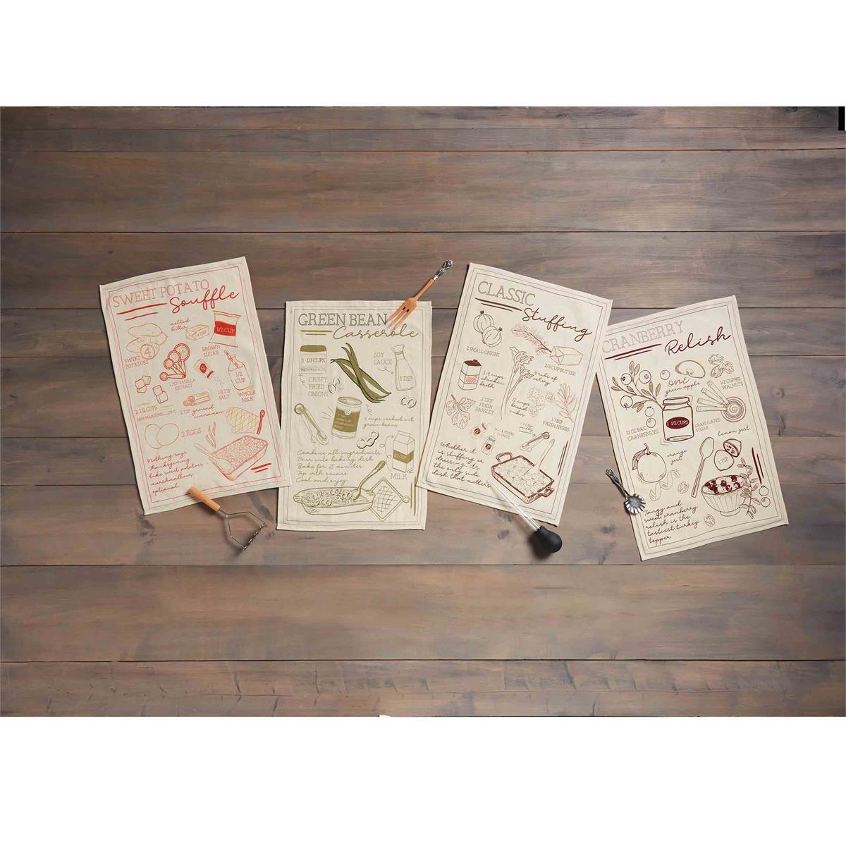 Green Bean Recipe Towel Set