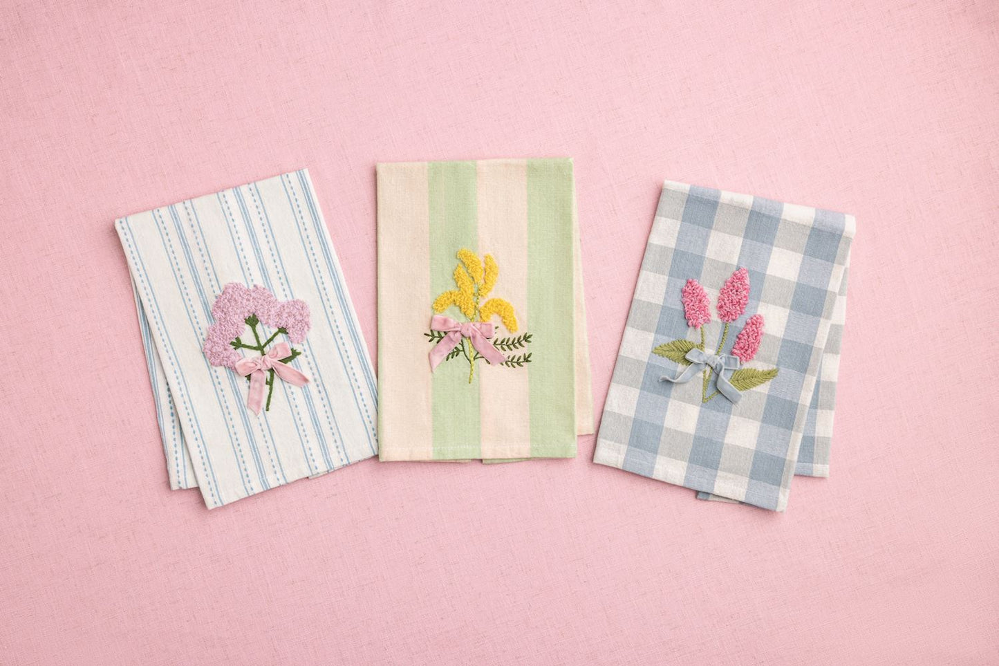 Embroidered Floral Hand Towel