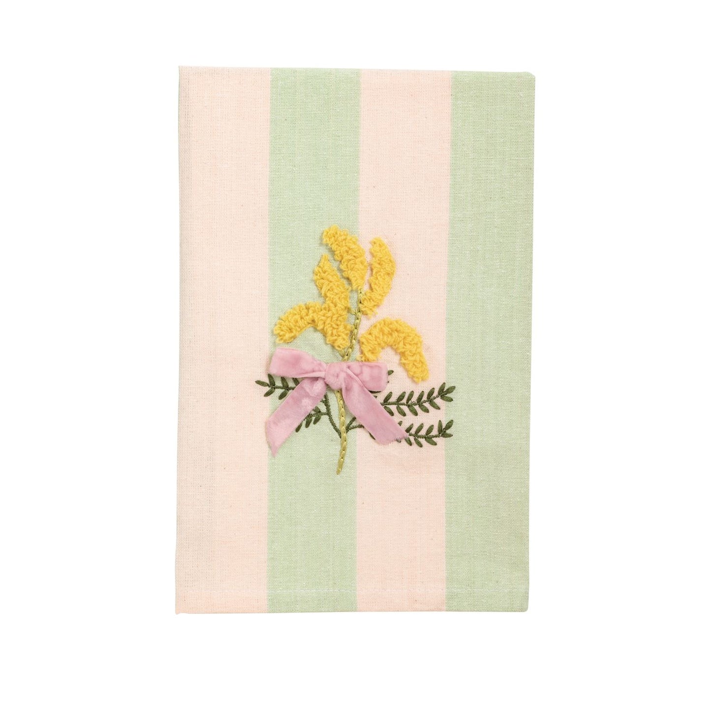Embroidered Floral Hand Towel