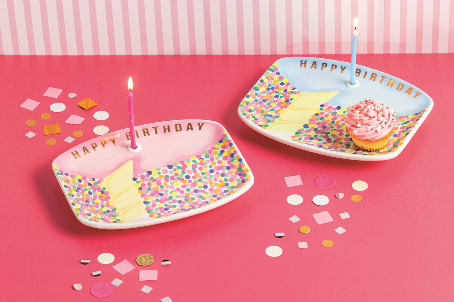 Happy Birthday Musical Cake Plate Set