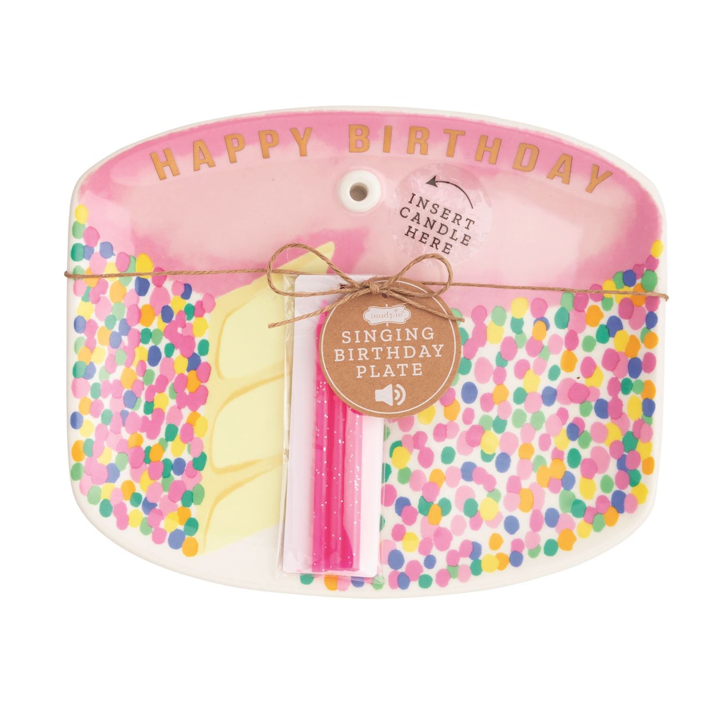 Happy Birthday Musical Cake Plate Set