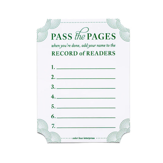 Pass the Pages Book Plate