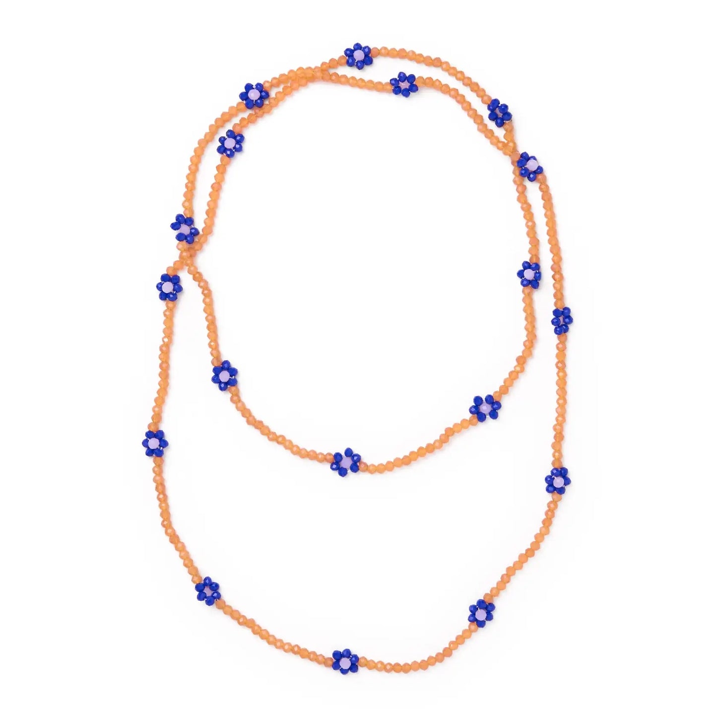 The Andie Crystal Beaded Flower Necklace