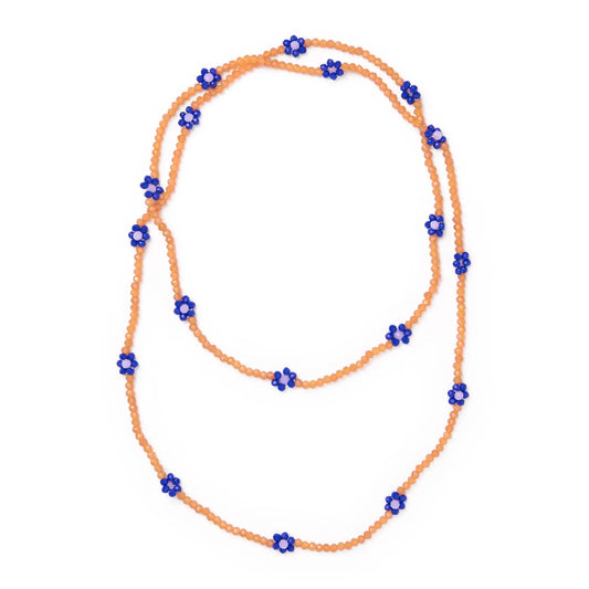 The Andie Crystal Beaded Flower Necklace