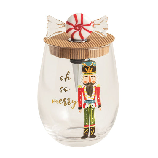 Nutcracker Wine Glass & Topper
