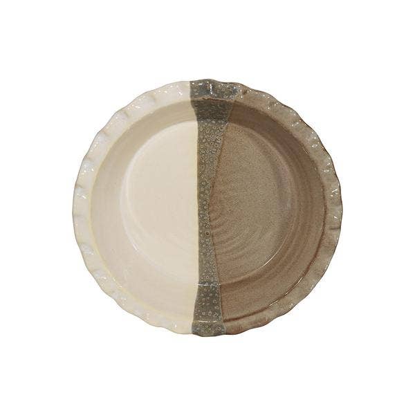 Deep Dish Pie Plate with Recipe: Desert Sand