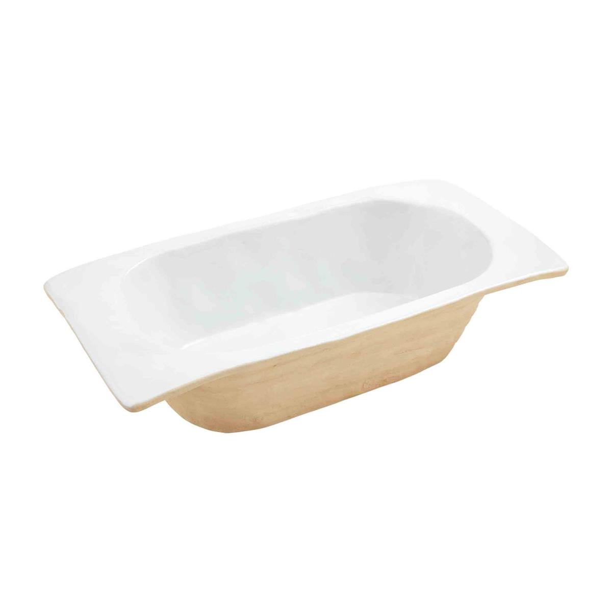 Glazed Stoneware Dough Bowl