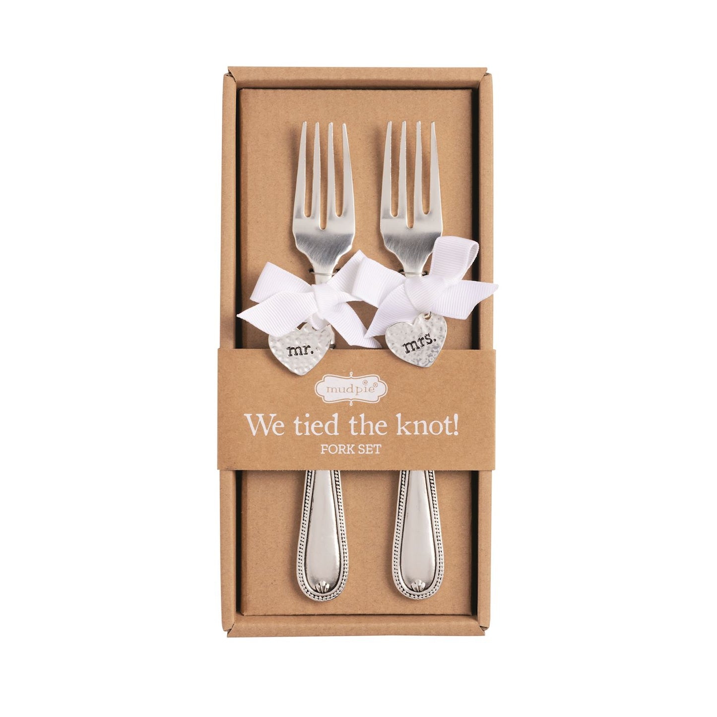 We Tied the Knot Cake Fork Set