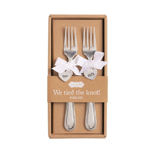 We Tied the Knot Cake Fork Set