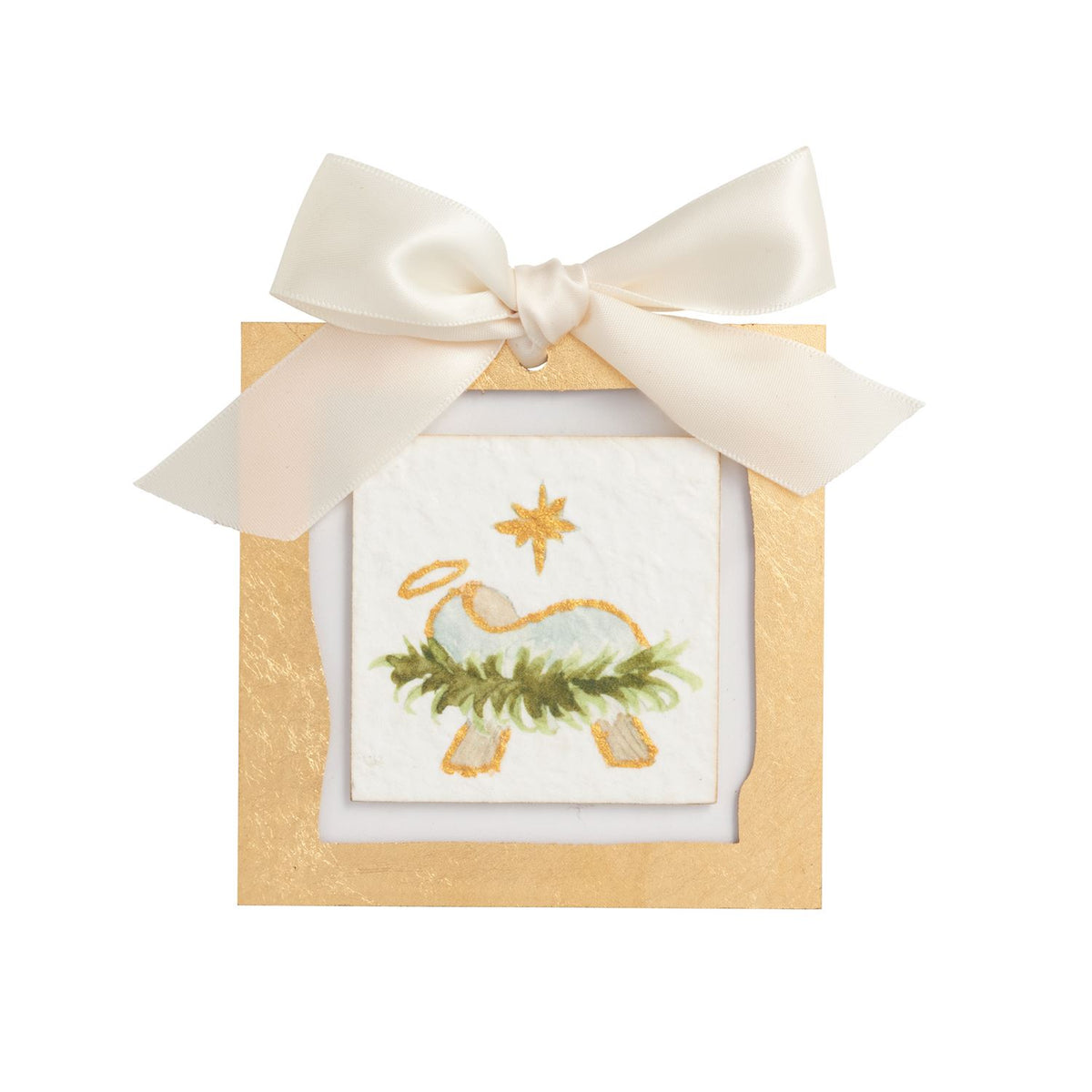 Mud Pie Hand-Painted Nativity & Angel Christmas Ornament | 4 Styles