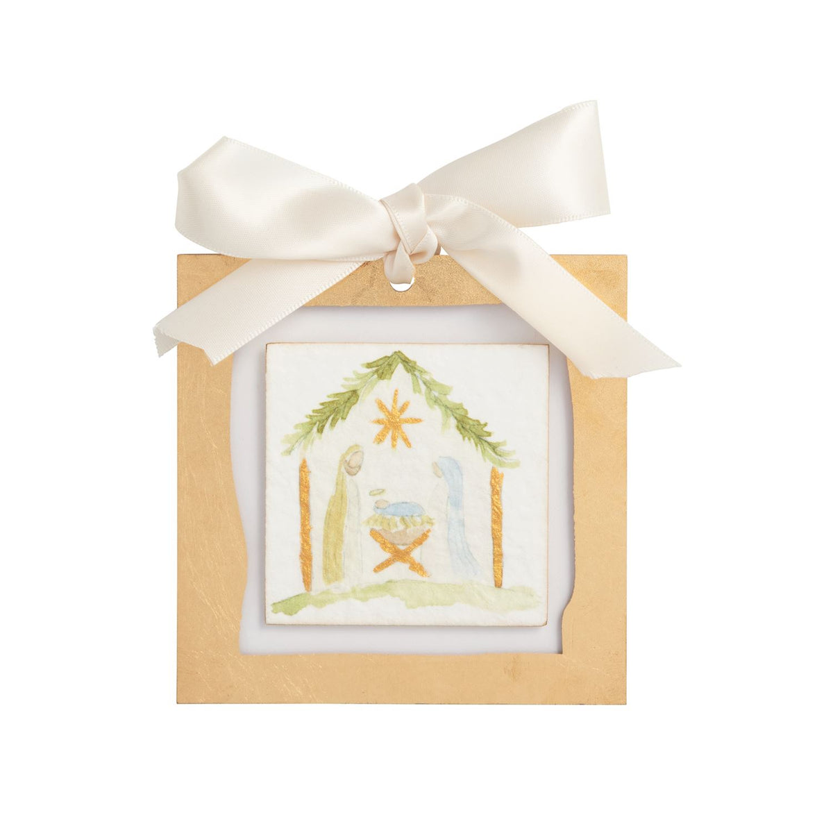 Mud Pie Hand-Painted Nativity & Angel Christmas Ornament | 4 Styles