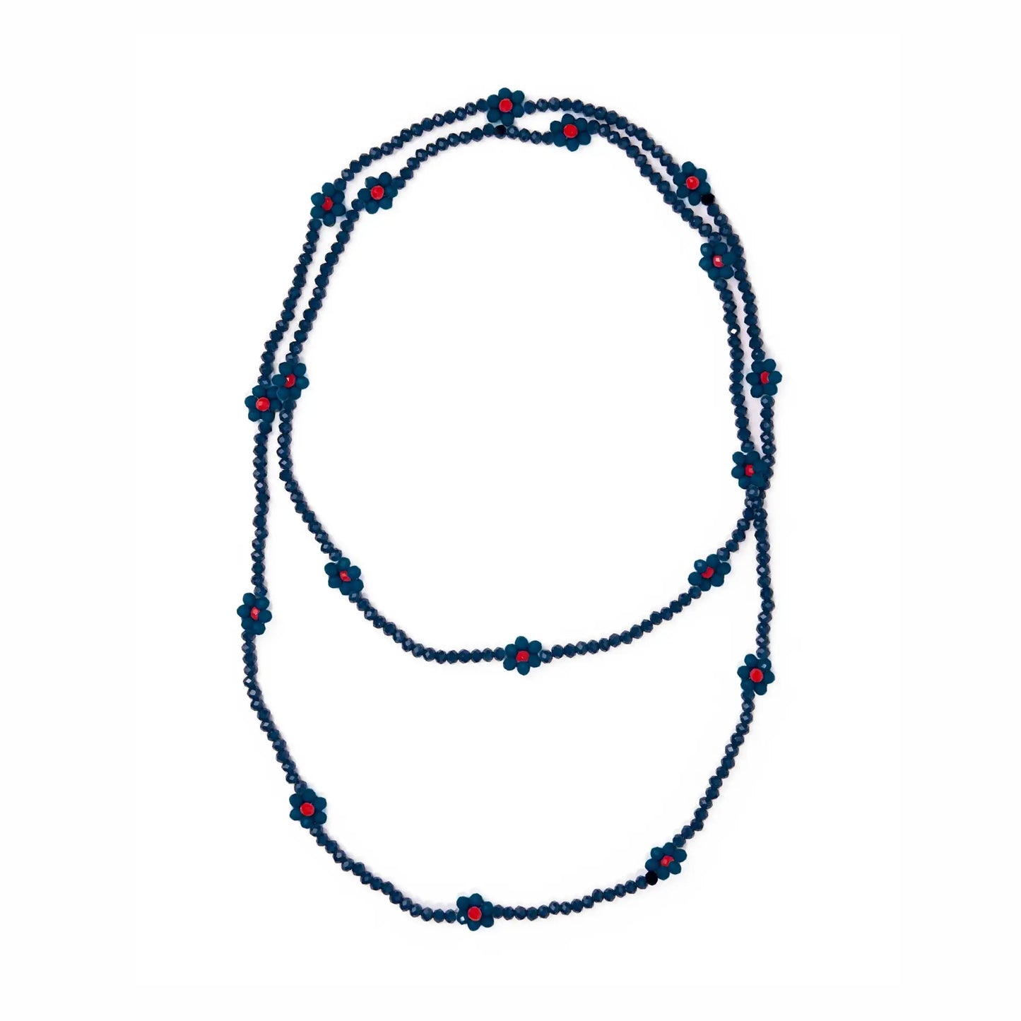 The Andie Crystal Beaded Flower Necklace