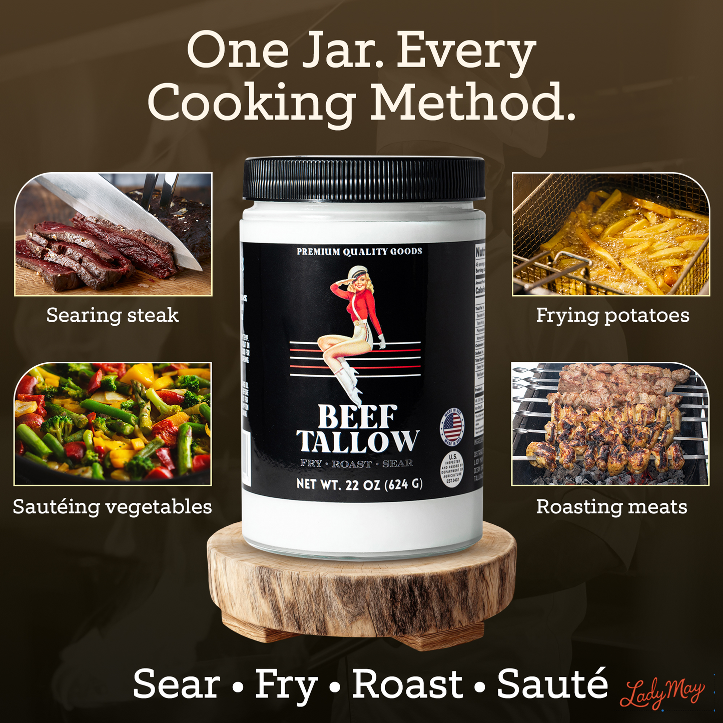 22oz Premium Grass-Fed Beef Tallow