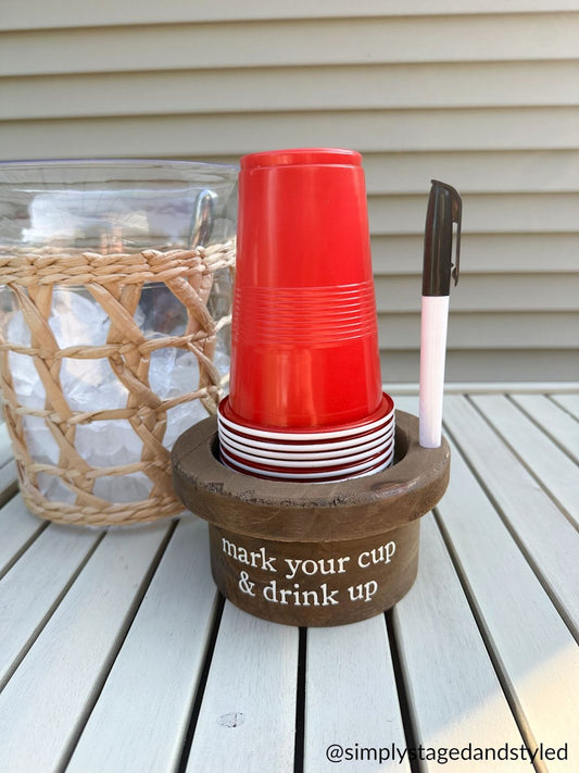 Disposable Cup and Marker Set