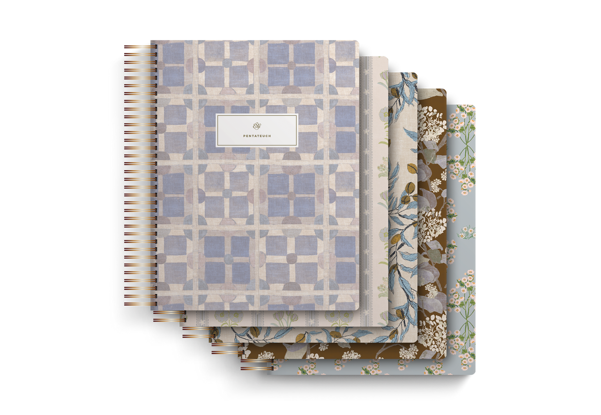 ESV Spiral-Bound Journaling Bible Five-Volume Set with Lulie Wallace artwork