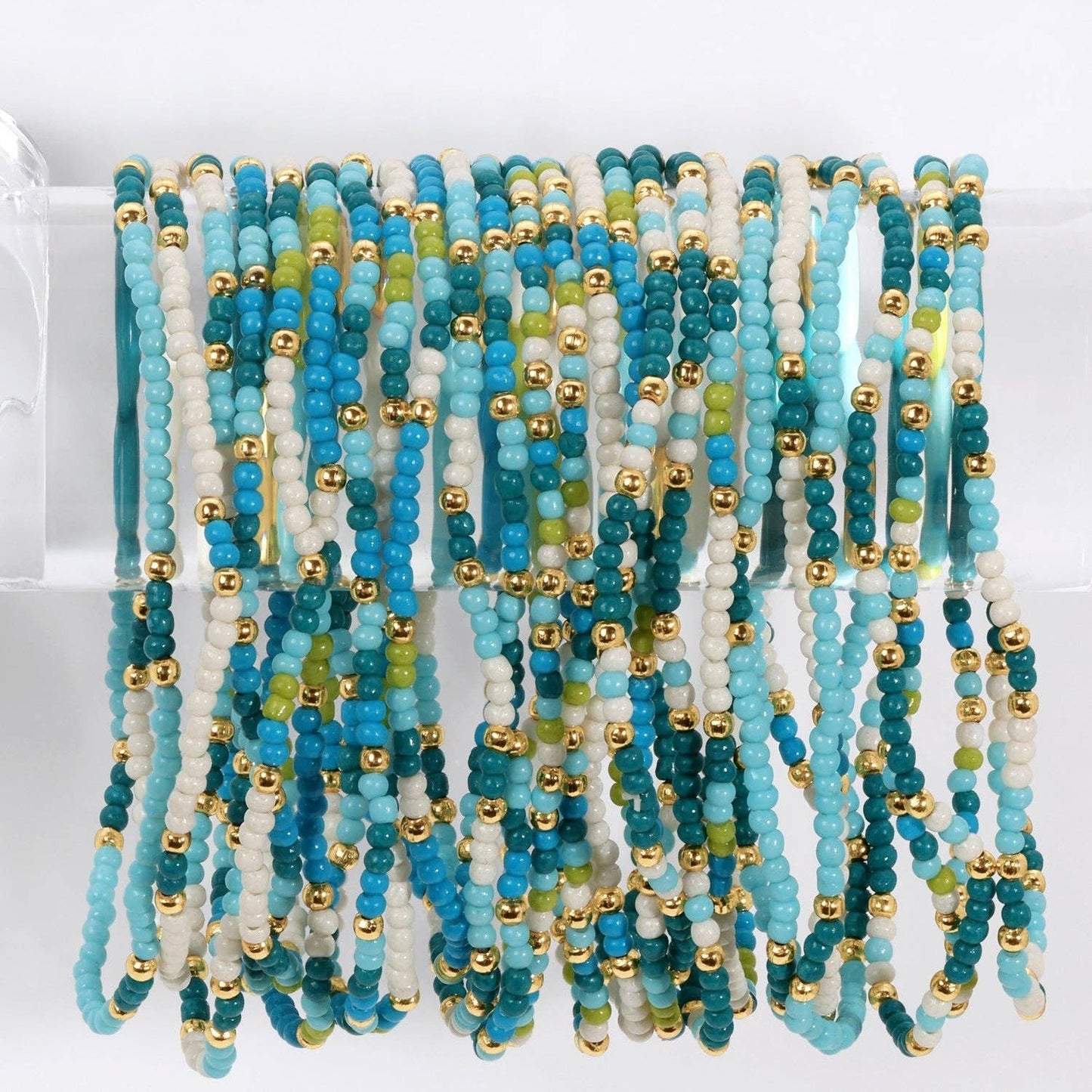 Asst 2mm Stretch Seed Bead Bracelets