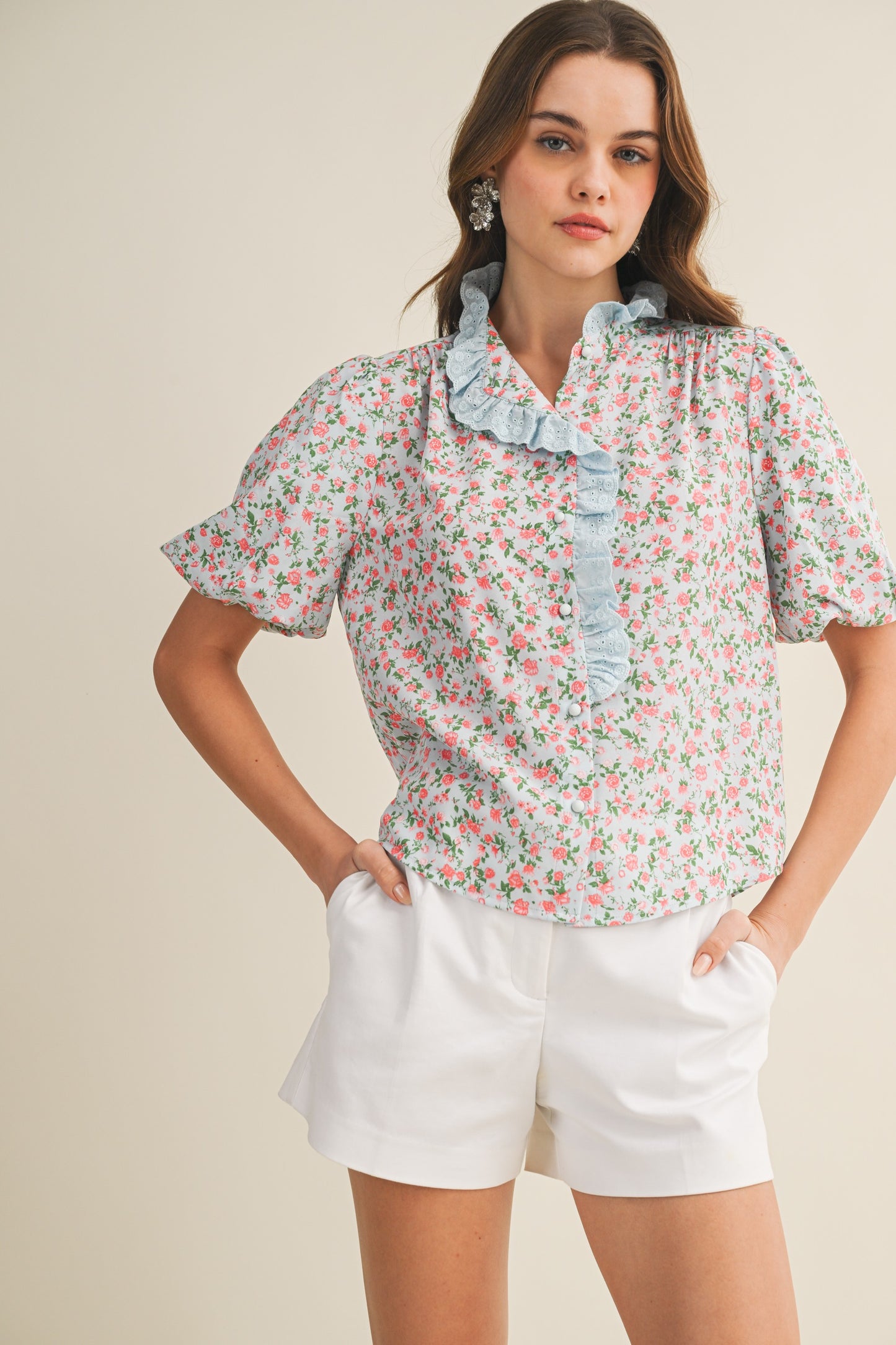 Heirloom Bloom Ruffle Top