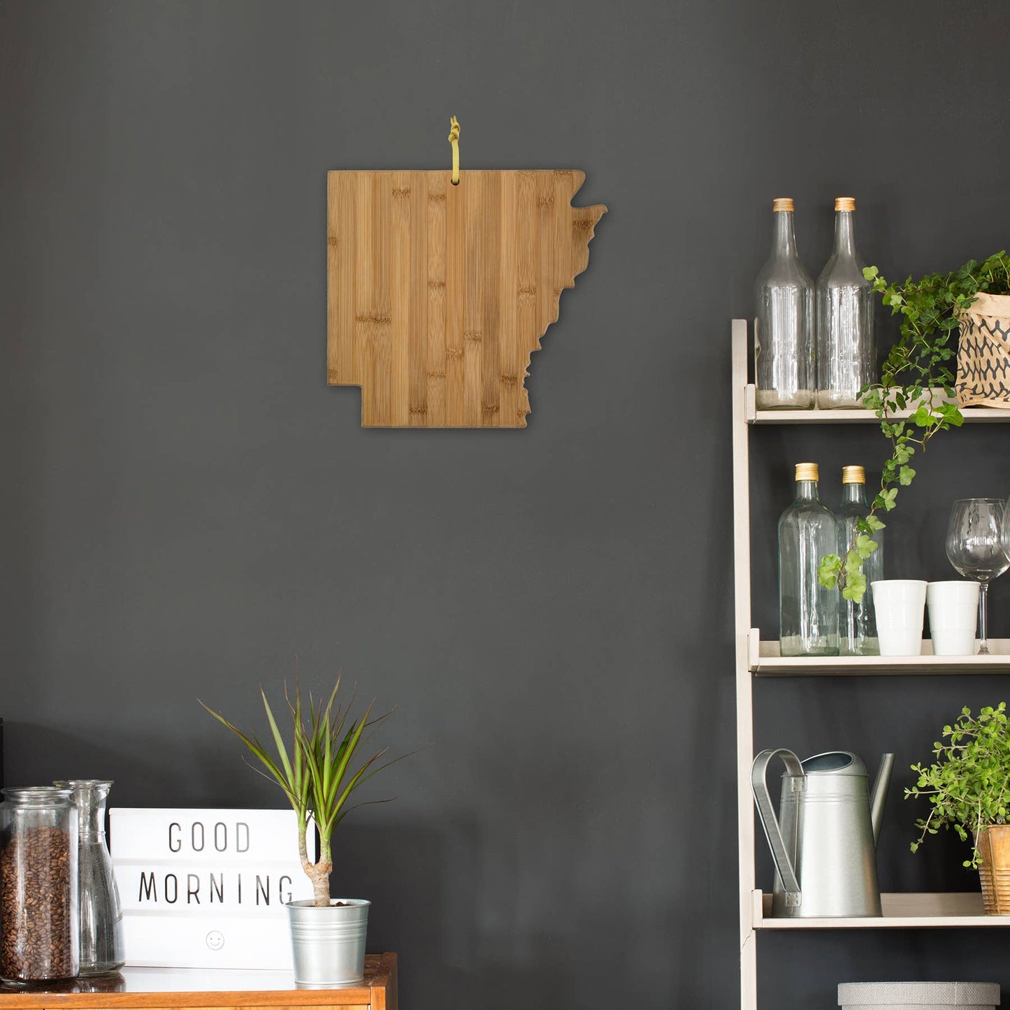 Arkansas State-Shaped Bamboo Serving & Cutting Board