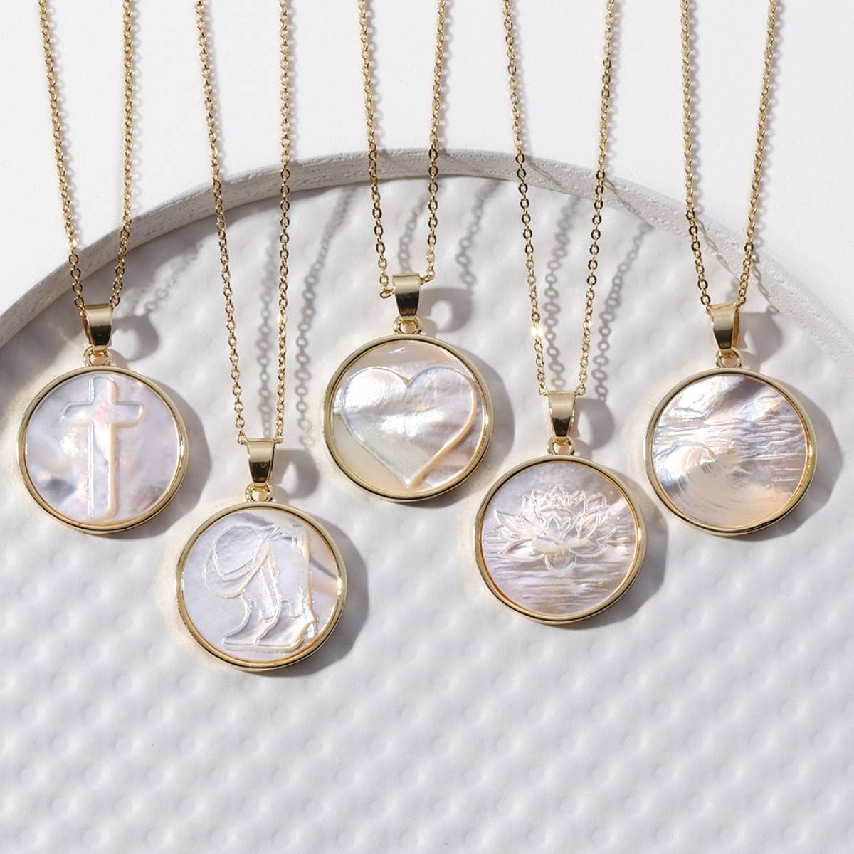 Cowgirl Spirit, Etched Shell Pendant Necklace