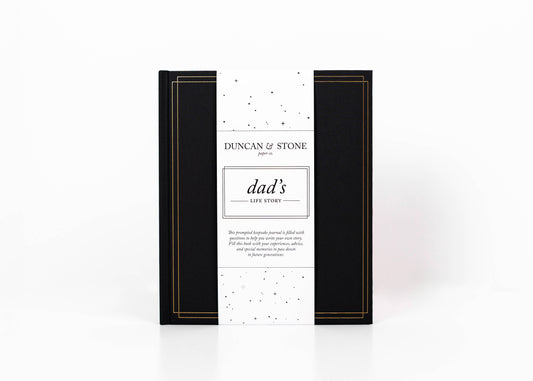 DAD Tell Me Your Story Journal - Linen Bound Life Story Book