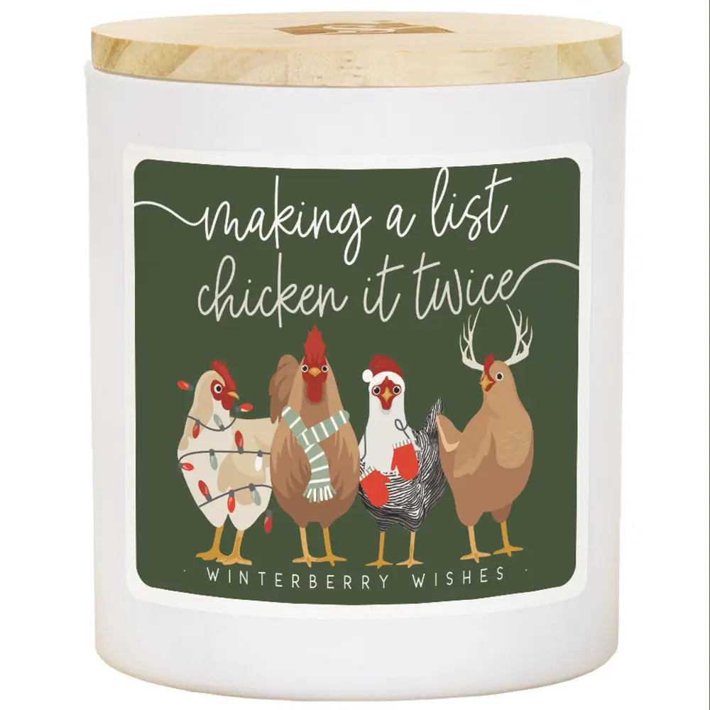 Making List Chickens Christmas Cookie Candle
