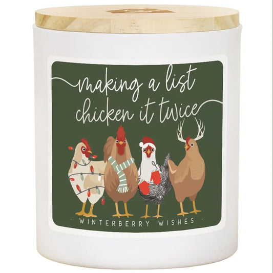 Making List Chickens Christmas Cookie Candle