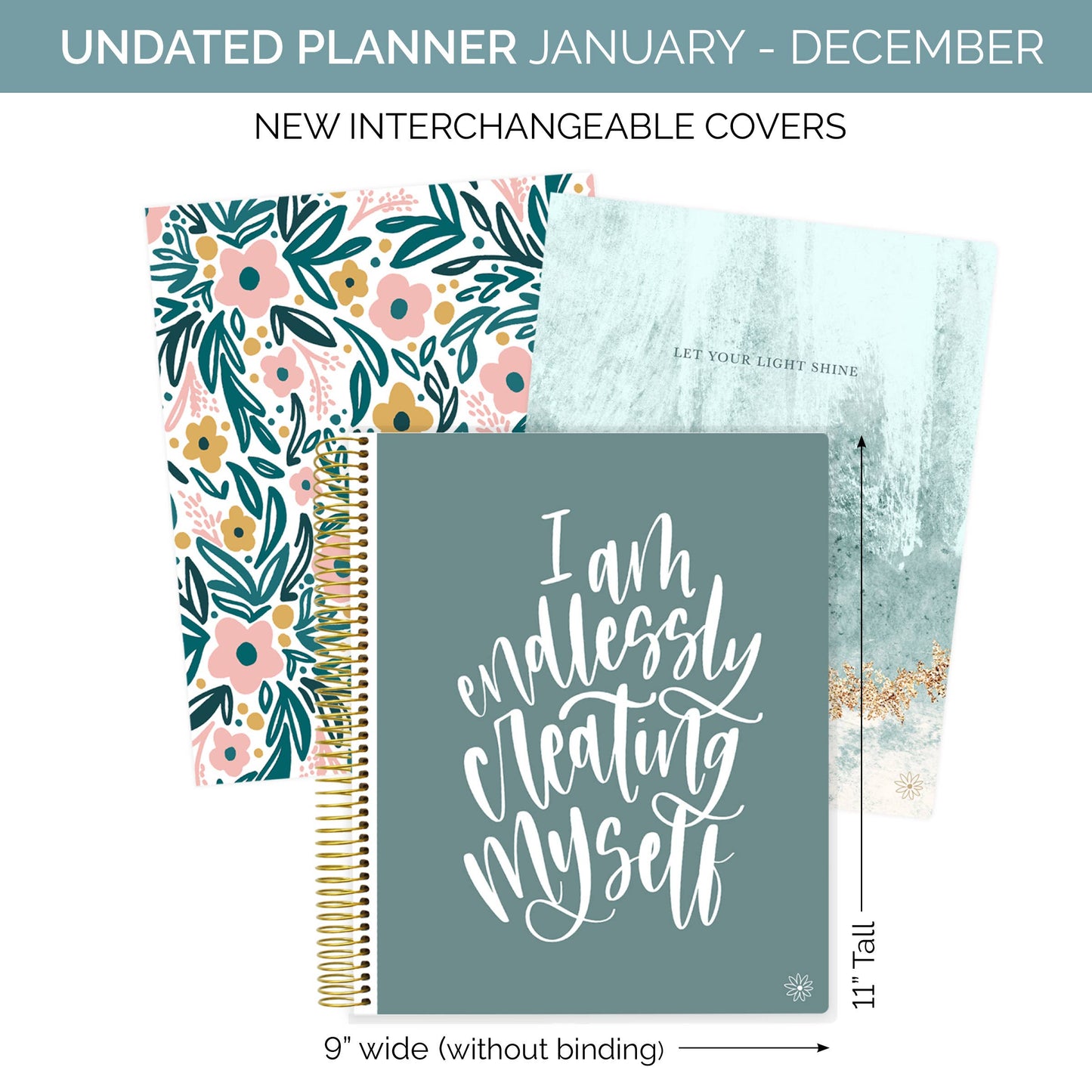Ultimate Undated Planner & Calendar, Interchangeable Cover