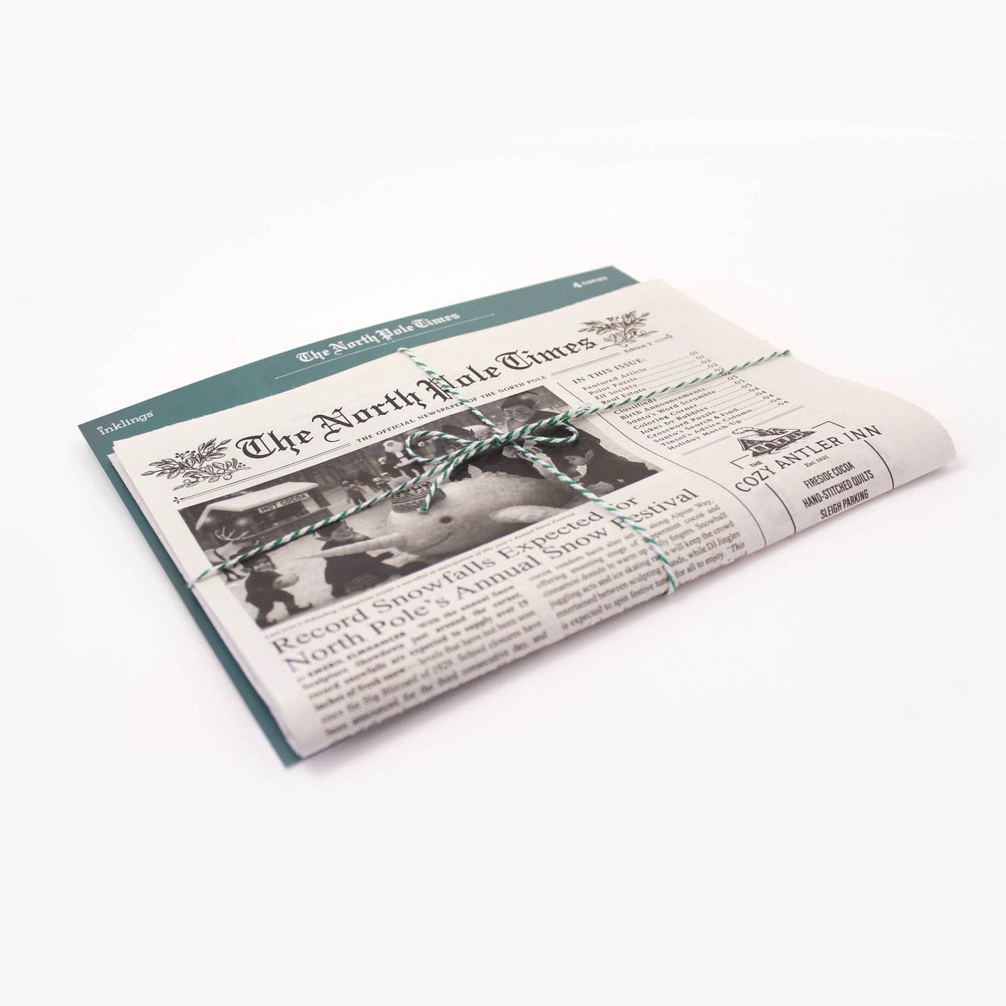 4pk North Pole Times Edition 2 - Newspaper and Gift Wrap