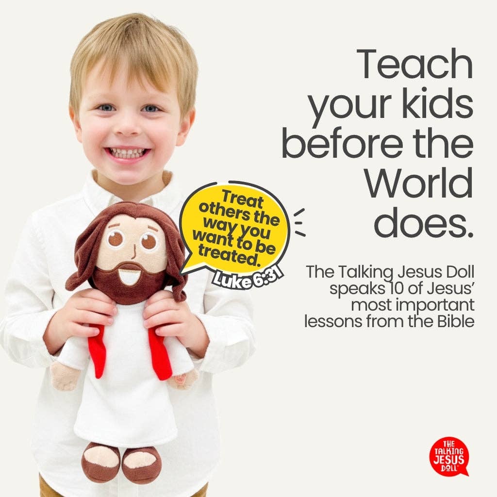 Talking Jesus Doll – 12" Plush with Bible Verses & Prayers