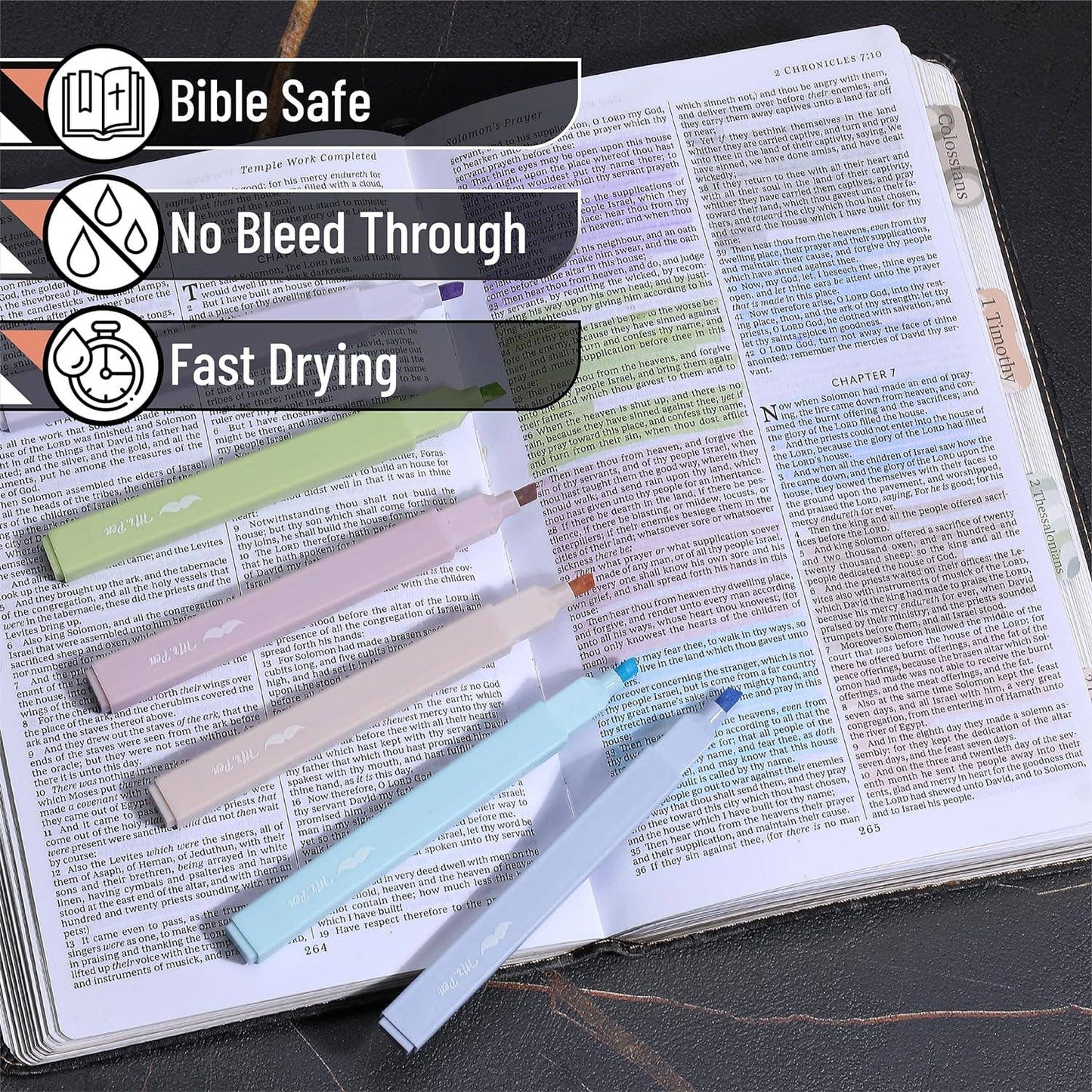 Pastel Bible Highlighters & Pens