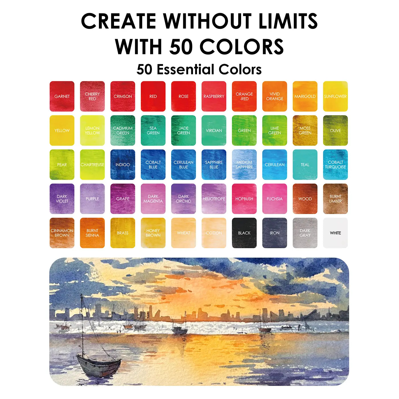 All-in-One Premium Watercolor Set of 50