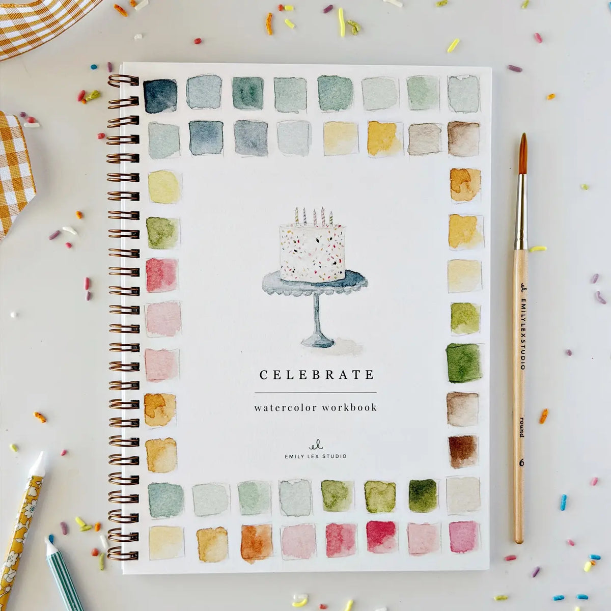 Emily Lex Watercolor Workbook | Beginner Watercolor Painting Book