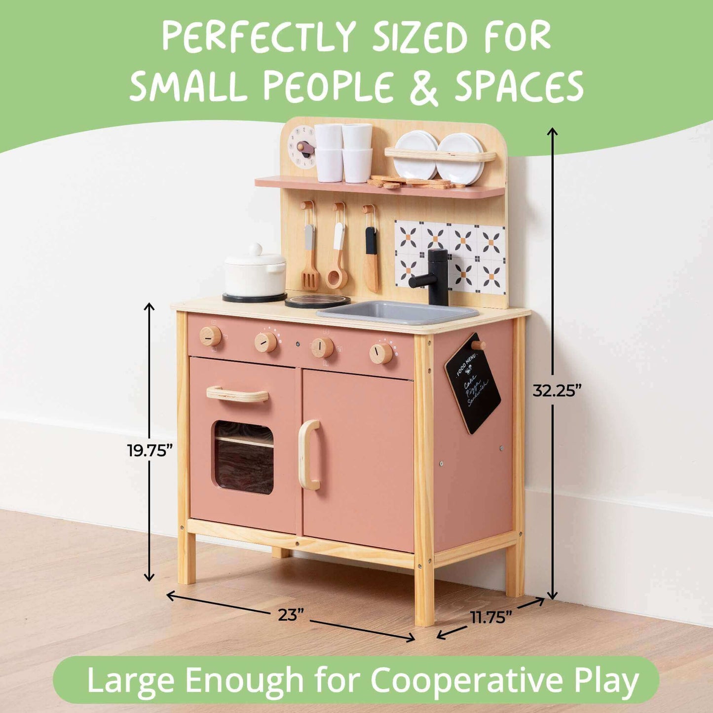 Wooden Play Kitchen Set