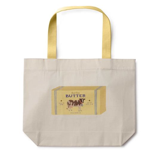 Butter Canvas Market Tote | Large Cotton Tote Bag