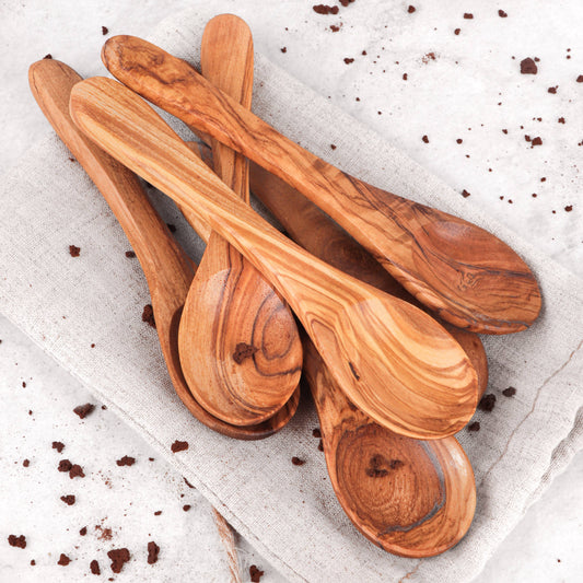 Mini Olive Wood Spoon – Handmade Spice Spoon