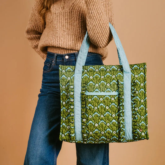 Everbloom Forest Quilted Tote Bag