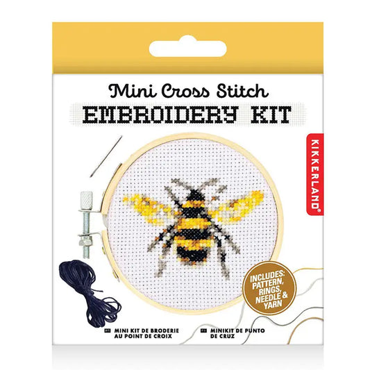 Bee Mini Cross Stitch Embroidery Kit
