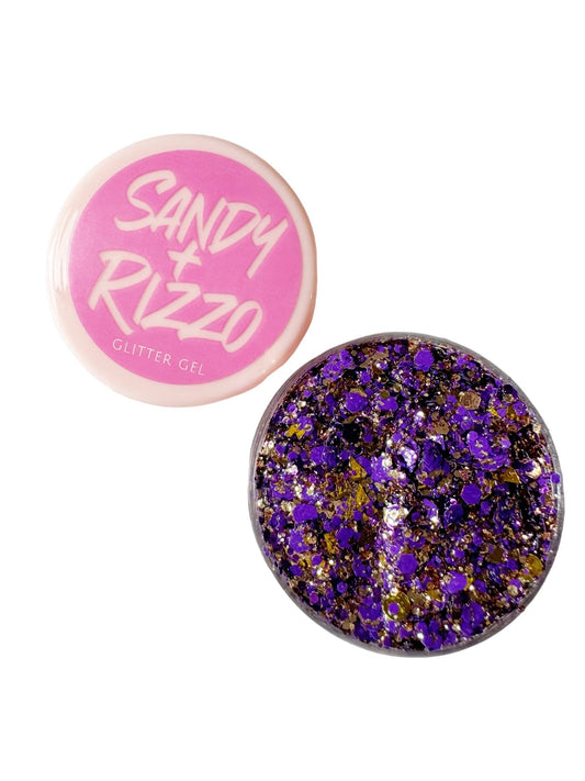 Purple and Gold Glitter Gel