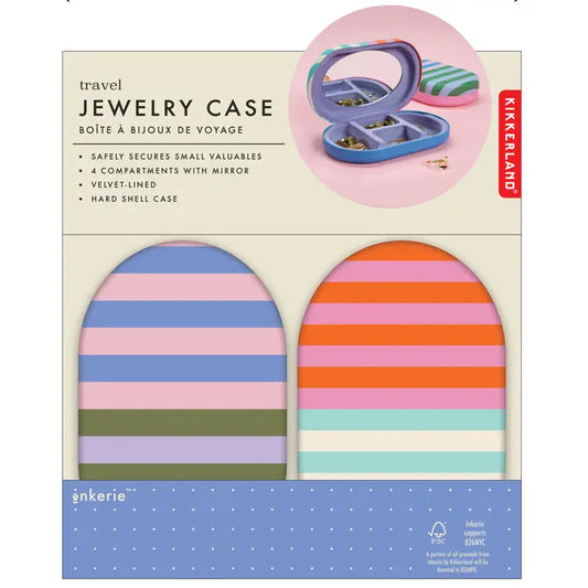 Kikkerland Travel Jewelry Case with Mirror