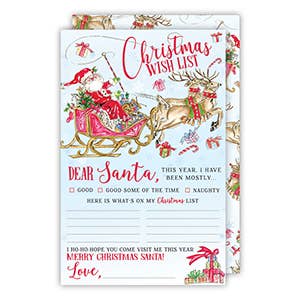 Christmas Wish List Santa in his Sleigh Letter to Santa