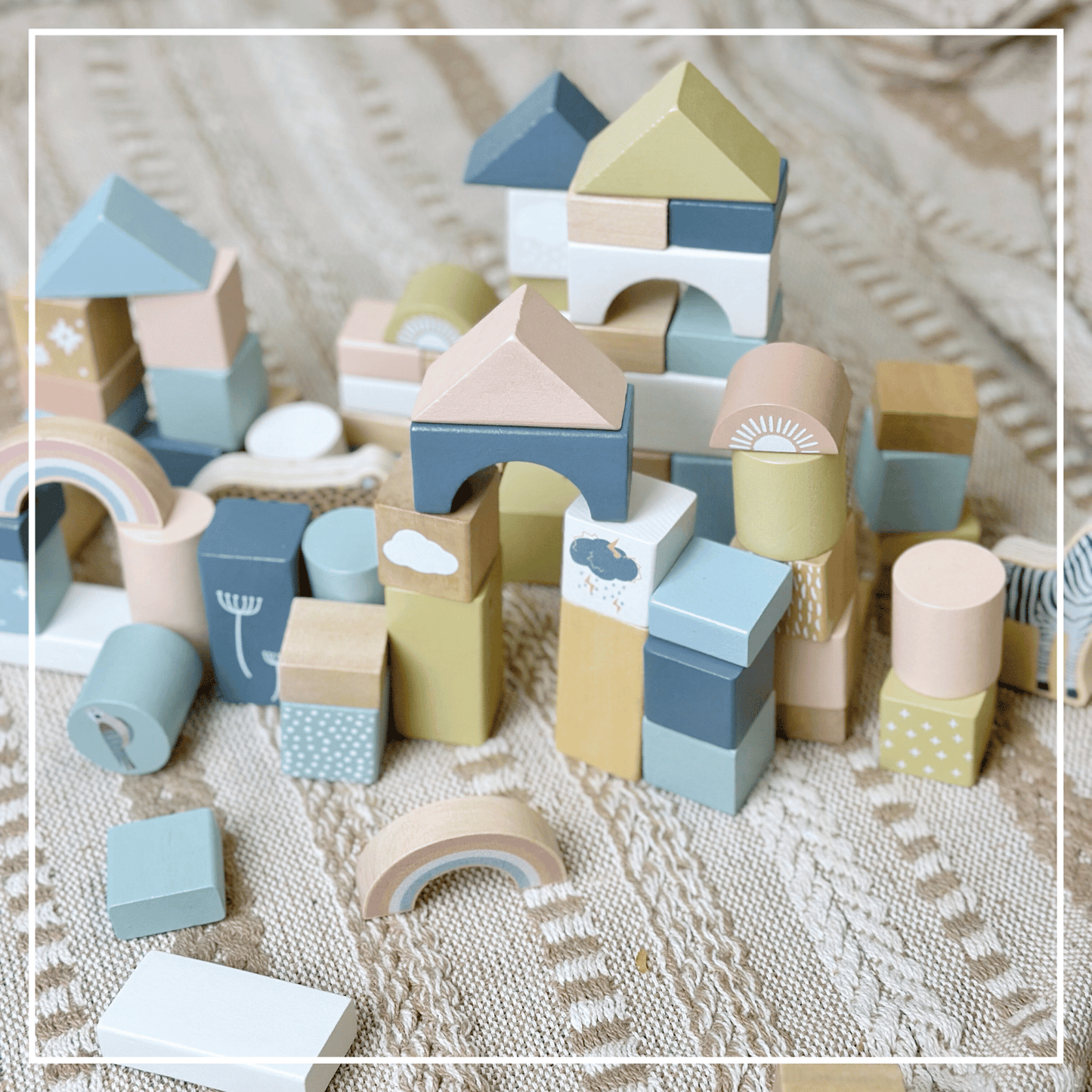 Wooden Building Blocks Set