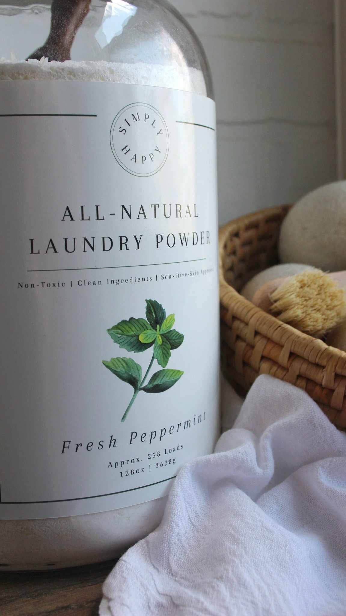 Fresh Peppermint All-Natural Laundry Powder